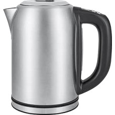 Amazon Basics Stainless Steel Kettle with Digital Display, Strix Controller, Keep Warm Function, Temperature Control, 1.7L (EU Plug), Silver