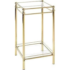 HAKU Möbel šoninis staliukas Žalvariu dengtas metalas Apsauginis stiklas Matmenys W 40 cm x H 73 cm x D 40 cm Stilius: Šiuolaikinis