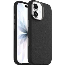 OtterBox Symmetry Series Cactus Leather MagSafe iPhone 17 Case, Shockproof, Drop-Proof, Slim Case, 3X Military Standard Tested, Black