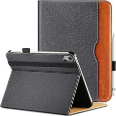 LUCMO Case Compatible with iPad A16 11th Generation 2025 11 inch/iPad 10th Generation 10.9 Inch 2022, PU Leather Protective Case with Stand, Card Slot Tablet Case iPad 2025 2022 - Black