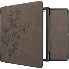 kwmobile Case Compatible with Amazon Kindle Scribe - Faux Leather Cover - Magnolia Grey
