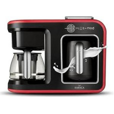 KARACA Hatır Plus Mod 5 in 1 Tea, Filter Coffee and Coffee Maker, Red Turkish Mocha for 5 People, 5 + 5 Cups