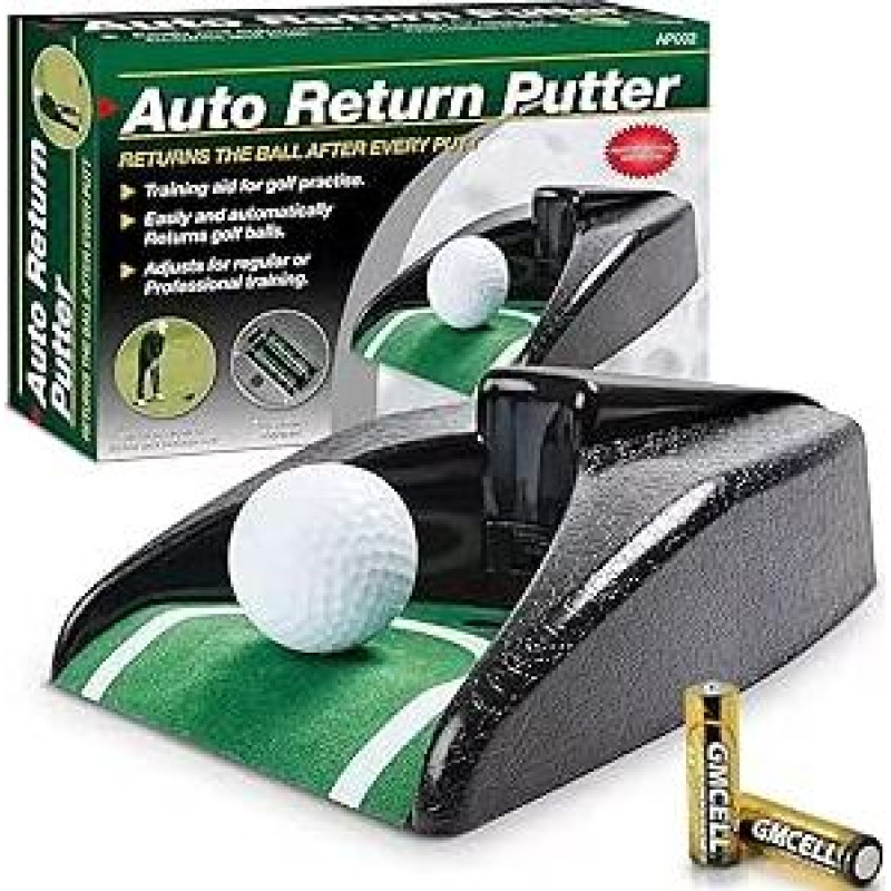 Automatischer Golf-Putting-Becher, Übungsloch-Putting mit automatischer Ballrückführung, geeignet für Anfänger und Fortgeschrittene zum Üben im Innen- und Außenbereich, DIY-Zubehör, 2 AA-Batterien, 1