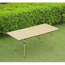 Faltbarer Eierrolltisch für den Außenbereich, wasserdicht, tragbar, für Picknick, Grillen, Wandern und Wohnmobil-Ausflüge (Beige)