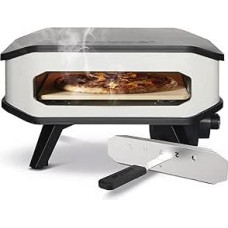 cozze® 13 Inch Electric Pizza Oven with Pizza Stone, 230 V/2200 W, Digital Temperature Control, Includes Front Cover, Black