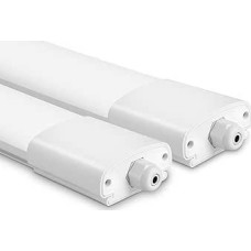 2 vnt. LED 120 cm drėgnų patalpų šviestuvų pakuotė, 36 W 4000 LM LED lubų šviestuvas 4000 K neutralios baltos spalvos, drėgnų patalpų šviestuvas IP65, 120 cm ilgio vamzdis, kaip vonios šviestuvas, miegamojo šviestuvas, vonios kambario šviestuvas