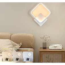 LED sieninis šviestuvas Vidinis kvadratinis sieninis šviestuvas Modernus sieninis šviestuvas Miegamasis 17 W 3 spalvų temperatūros reguliuojamas 3000 K / 4500 K / 6500 K Naktinis šviestuvas LED sieninis šviestuvas Vidinis naktinis staliukas, prieškambaris