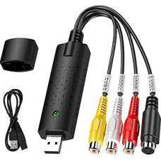 Vaizdo įrašymo kortelė USB 2.0 Garso įrenginys Senas VHS Mini DV Hi8 DVD VCR į skaitmeninį keitiklį Mac PC Palaiko Windows XP/Vista/7/8/10/Linux