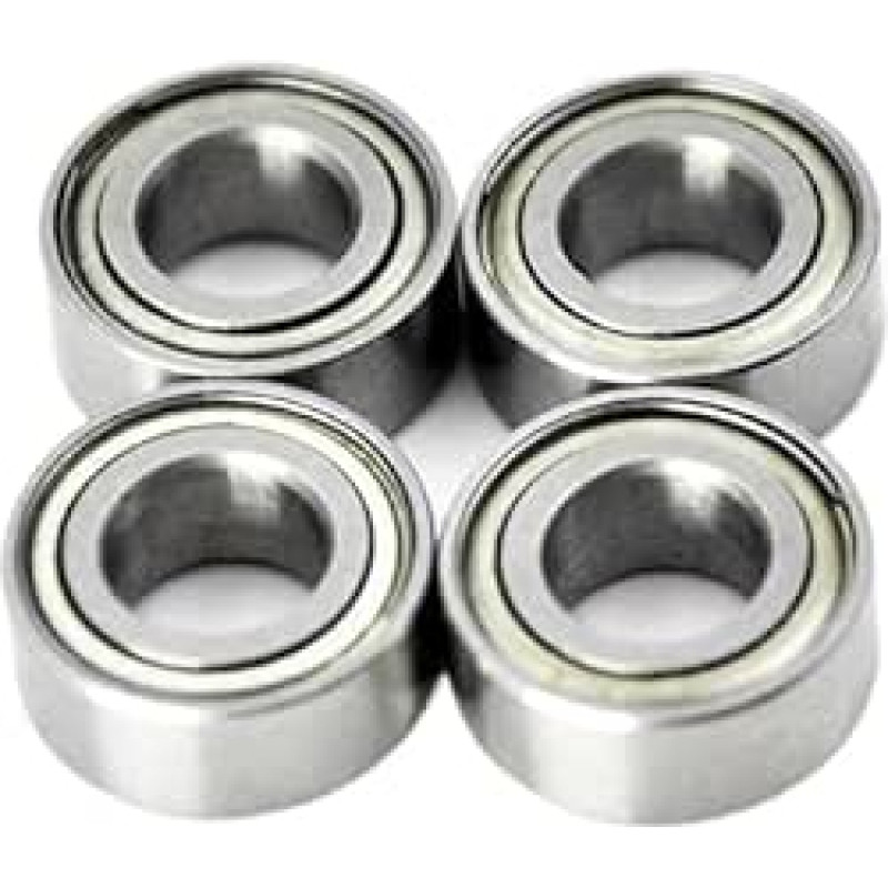 4 Kugellager 3x6x2,5, 4x7x2,5, 4x8x3, 5x8x2,5, 5x10x4, 5x11x4, 6x12x4, 8x12x3,5, 10x15x4, 12x3,5, 10x15x4, 12x4, 18 x 18 x 4 mm (3 x 9 x 4 mm)