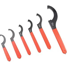 Verstellbare flexible 6-Einheiten-Hakenschlüssel-Gruppe geeignet zum Festziehen Lösen runder Verschlüsse Motorrad-Reparatur verstärktes Metall verstellbare Geräte