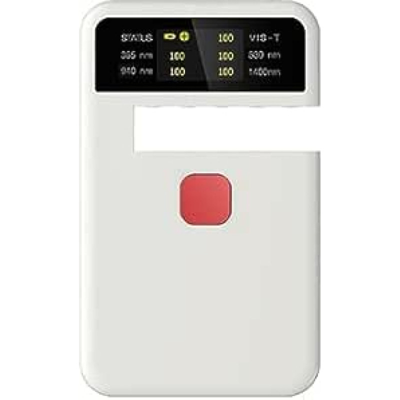 Tragbarer Transmittanztester, UV-VL-IR-Transmissionsmessgerät, 365 nm/530 nm/1400 nm für Solarfolie, optische Brillen und Autofenstermessung