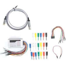 Digitaler Logikanalysator, 16 Kanal-Logikanalysator mit 100 M Abtastrate, einstellbarer Schwellenspannung für mehrere Logikebenen, unterstützt PWM-Ausgang und Protokollparser,