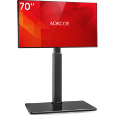 TV Stand Floor Stand Height 1350 mm for 32-55 65 70 Inch TVs, Tilting, Swivelling & Height-Adjustable TV Stand, Universal TV Stand, Max VESA 400 x 400 mm, 40 kg (Black)