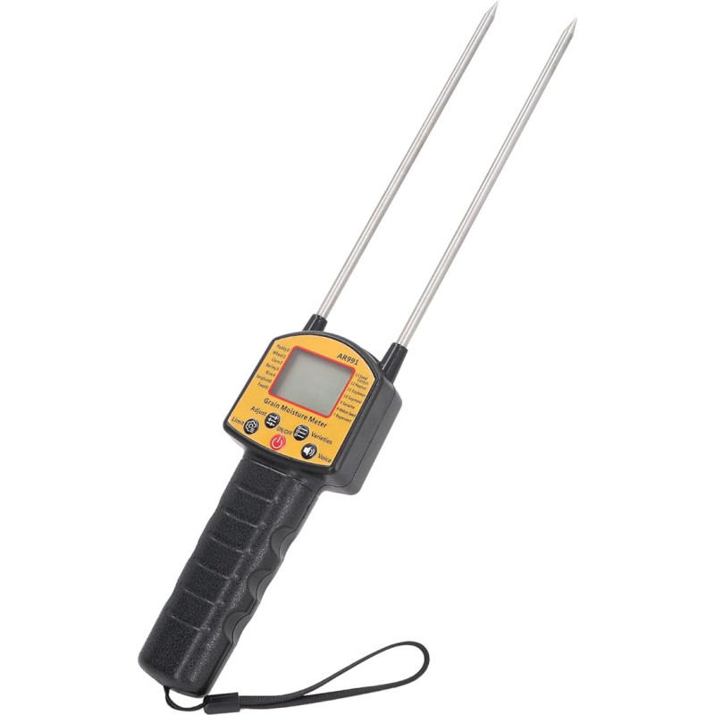 Nešiojamasis šieno drėgmės matuoklis, tikslus šieno drėgmės matuoklis su zondu ir balso perdavimo funkcija, skaitmeninis grūdų drėgmės matuoklis, skirtas grūdų šiaudams, sėlenoms