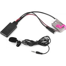 Qiilu Bluetooth Audio Adapter, AUX Input 32 Pin Bluetooth AUX Adapter, Portable Stereo Audio Cable Connection Suitable for