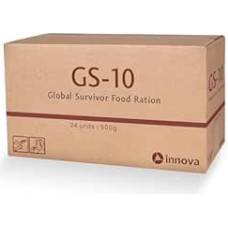 GS-10 Aukštos klasės skubus maistas | Didelė dėžė 24 x 500 g | Geriausias atsargų tiekimas ekstremaliomis situacijomis, hermetiškai uždarytas, ilgai išliekantis energijos batonėlis - skubus maistas MRE