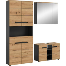 xonox.home Bad Canu X4CE1B04 Vonios kambario kombinuotų vonios baldų rinkinys Bazalto pilka ir 