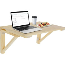 EMENKD Wandklapptisch, Wandklapptische, Wand-Schwebschreibtisch Aus Massivholz Für Esszimmer, Waschküche, Büro, Klappschreibtisch(70x50cm/28x20in)