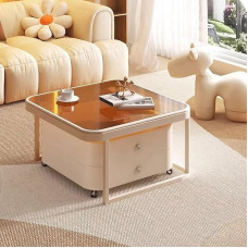 Kavos staliukas 2 stiklinių viršūnių lizdinių staliukų komplektas gyvenamajam kambariui Modernūs centro stalai namų apdailai