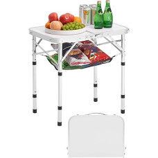 VEVOR sulankstomas stalas Bufetinis stalas Nešiojamas universalus stalas 60 x 40 cm reguliuojamo aukščio stalas (2-4 žmonėms) su rankena, sodo stalas Stalas Stovyklavimo stalas vakarėliams Piknikas Stovyklavimas Grilis BBQ