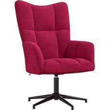 vidaXL Recliner kėdė Pasukama TV kėdė Minkšta kėdė Atsipalaidavimo kėdė Kėdė Kėdė Kėdė Gyvenamasis kambarys Vyno raudonas aksomas