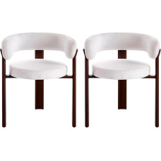 Stone Princess Vidurio amžiaus modernios valgomojo kėdės, minkštos kėdės su išlenktu atlošu ir metaliniu rėmu, virtuvės, valgomojo, svetainės kėdės, lengvai surenkamos, 2 vnt.