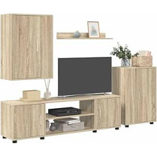 Wohnzimmermöbel-Set, TV-Schrank, modernes Wohnzimmermöbel, Sonoma-Eiche, Holz