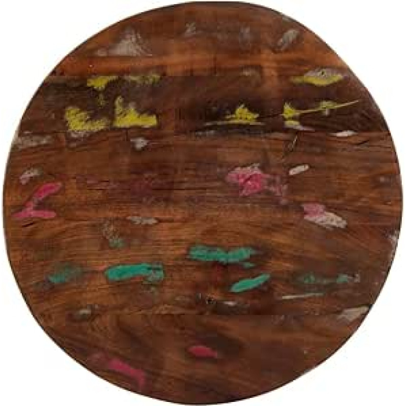 Stalviršio skersmuo 50 x 1,5 cm Stalviršio medinės lentjuostės Stalviršis iš medžio masyvo Stalviršis iš apvalios regeneruotos medienos