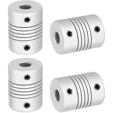 išteklių žemėlapis Lanksčios kupplungos, 5 mm bis 6,35 mm, Gelenkverbinder aus Aluminiumlegierung, lanksčios Wellenkupplungen, Motorkupplung für 3D-Drucker, CNC-Maschine, Motorführung, DIY-Encoder D25 x L 19