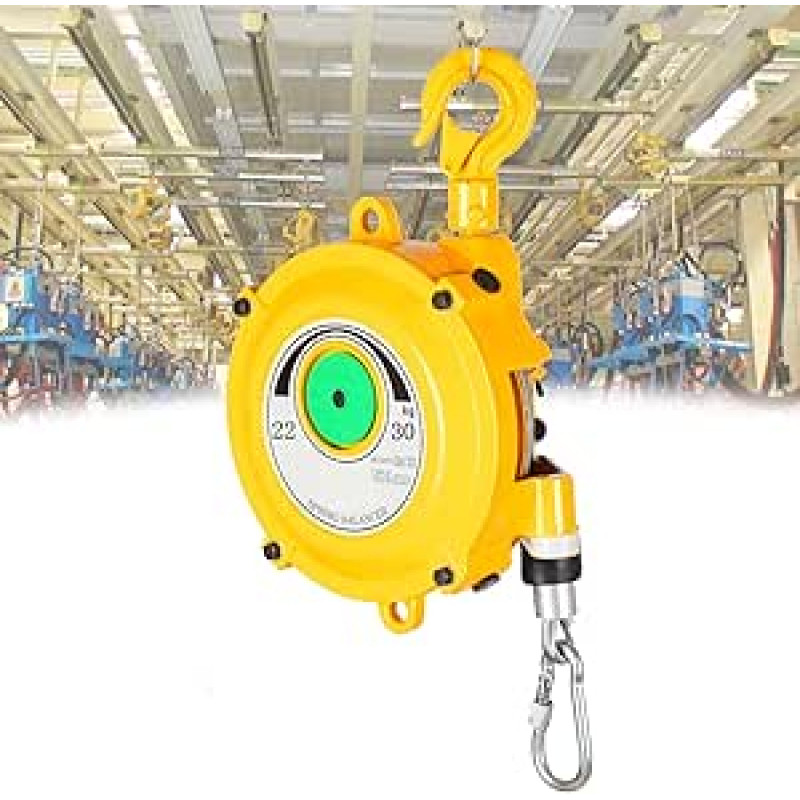 Einziehbare Hängewaage mit Federzug, Federzug mit Haken, 1,5 m Kabel, mehrere Tragfähigkeiten(22-30kg)