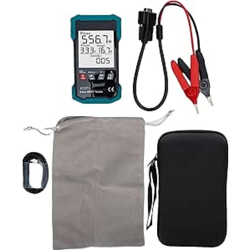 2000-W-Solarleistungstester, PV-Messgerät MPPT-Photovoltaik-Multimeter Zur Fehlersuche bei Leerlaufspannung, Fehlererkennung, LCD-Display mit ABS-Material