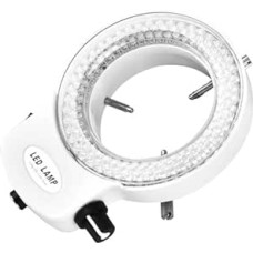 LED žiedinės šviesos lempa, 144 LED karoliukai, apšvietimas, reguliuojamas ryškumas, mikroskopo šviesos šaltiniai, žiedinė lempa stereomikroskopams, fotoaparatams, papildomas apšvietimas (balta, ES kištukas)