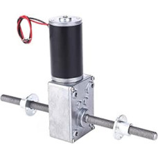 aqxreight Schneckengetriebemotor mit Rechter und Linker Welle, Koaxiales M8-Gewinde, Geschwindigkeitsreduzierung 1280, Motor mit Flansch, Geschwindigkeitsreduzierungsrate 31, Bestes Gehäuse und