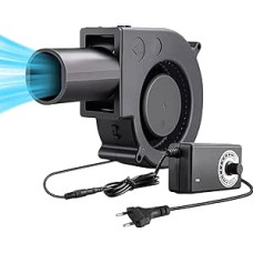 Reguliuojamas išcentrinis ventiliatorius 230 V, reguliuojamas aušinimo ventiliatorius su greičio reguliatoriumi, nuolatinės srovės 7 V -12 V ventiliatorius, 97 mm turbinos, skirtas BBQ pripučiamam židiniui, suderinamas su staliniu kompiuteriu