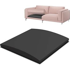 Sofos pagalvėlių atrama išlenktoms sėdynėms, 3 vnt., 50 x 50 x 5 cm, kėdės pagalvėlė, didelio tankio putų sofos pagalvėlių atrama išlenktų baldų sėdynių remontui, juoda