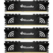 DDR3 darbalaukio atmintis RAM 32GB rinkinys (4x8GB) 1333MHz CL9 UDIMM, kompiuterio atminties modulis PC3-10600 240-Pin 1.5V Non-ECC 2Rx8 kompiuterio atminties atnaujinimas, skirtas kompiuteriams, juodas