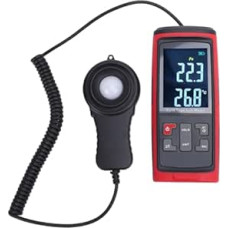 Fafeicy Beleuchtungsstärkemessgerät, Digitaler Lichthelligkeitsdetektor, um 270 Grad Drehbarer Sensor, Messbereich 0-18581Fc, Geeignet für den Heim-, Büro- und Schulgebrauch