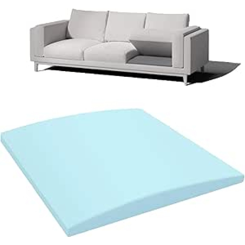 Hochdichter Schaumstoff-Sofakissen-Stützbrett, 50 x 50 cm, Unterkissen für durchhängende Sitze, erhöht den Komfort und verlängert die Lebensdauer des Sofas, Blau (1 Stück)