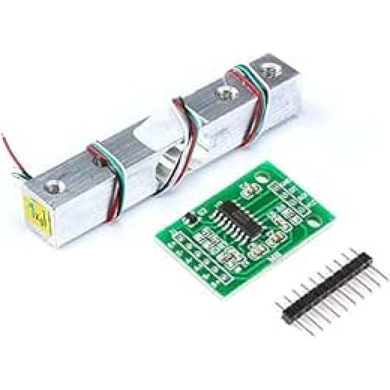 Apkrovos elementas 1 kg 5 kg 10 kg 20 kg HX711 AD Svorio jutiklis Elektroninės svarstyklės Aliuminio lydinio svėrimo slėgio jutiklio modulis Patikimi duomenys (1 kg ir HX711)