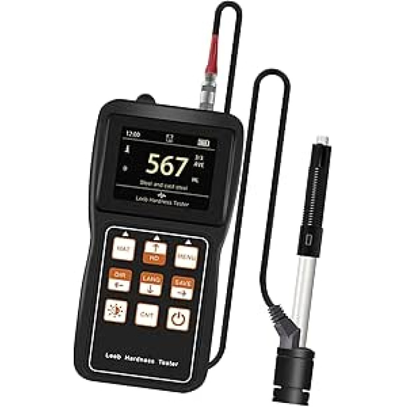 Hohe Genauigkeit, Härtemesser, Farbdisplay, 32, 1 Aufpralleinstellung, ABS-Körper, generische Kompatibilität, tragbares digitales Härtemessgerät