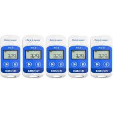 Elitech RC-5 Temperature Datalogger - Mini USB Temperature Recorder Internal External Sensor High Level Temperature Temperature Data Logger 32000 Points Record Waterproof to IP67 (5Packs)