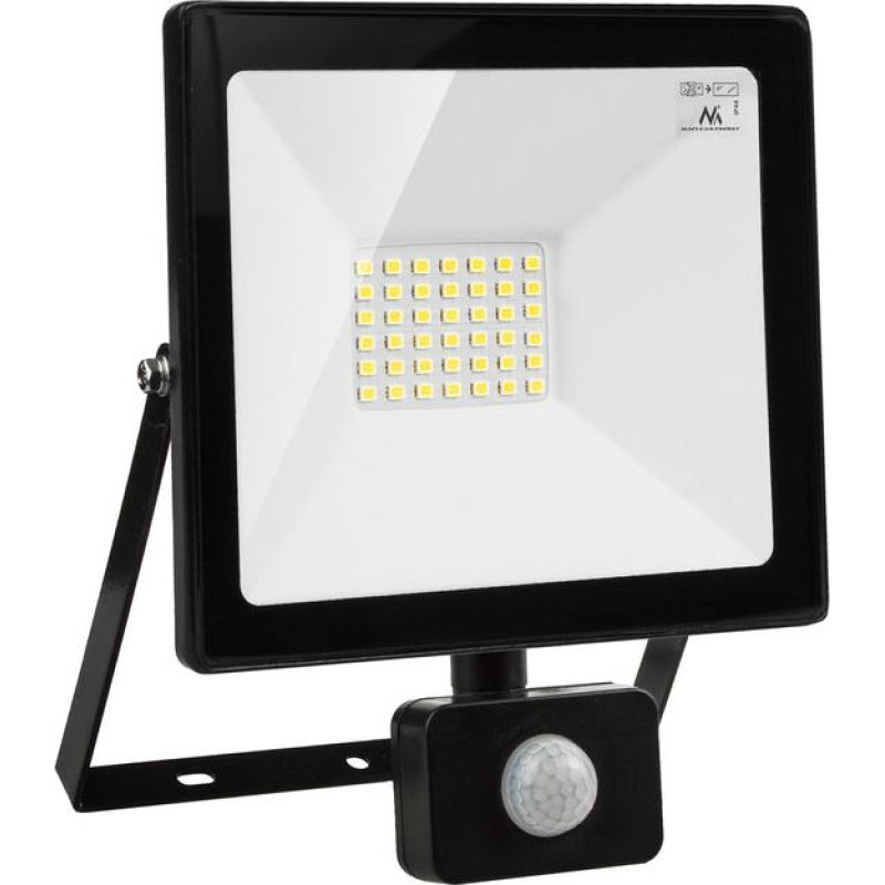 Led floodlight with motion sensor Maclean MCE630 NW LED floodlight with Maclean motion sensor, slim 30W, 2400lm, neutral white (4000K), IP44, MCE630 NW PIR