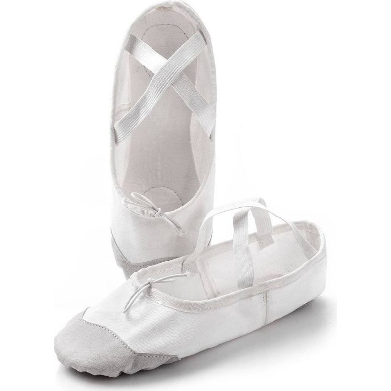Ballet shoes Meteor / cotton and leather / White / Size 42