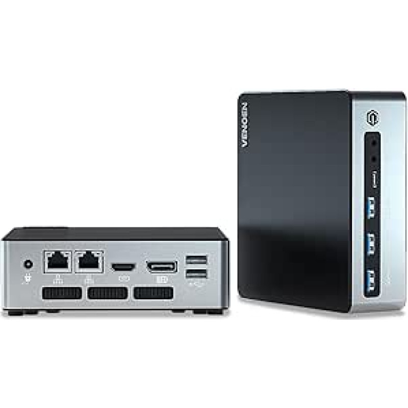 VENOEN Mini kompiuteris NUC 13th Gen Core i5 1340P (12C/16T), WIN11 Pro Gaming Mini PC 8K 13Th Triple Display, Dual LAN Home Micro PC, HD, Display Port, USB-C, WiFi6, BT5.2, 16GB DDR5 512GB SSD