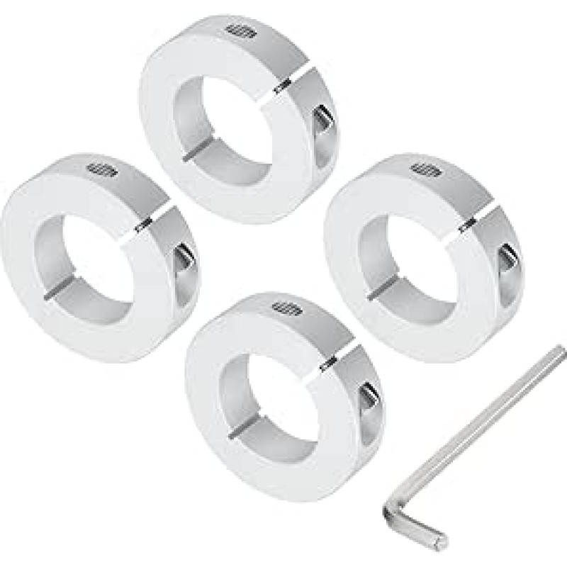 Vienos dalies bangos apykaklės rinkinys, skirtas 40 mm kotui, vienos dalies spaustuko apykaklės 70 mm OD, 18 mm storio, aliuminio lydinio tvirtinimo apykaklė su M8 reguliavimo varžtais ir a