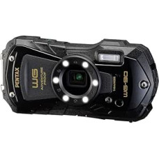 PENTAX WG-90 (juodas) - vandeniui atsparus skaitmeninis kompaktiškas fotoaparatas, skirtas lengvai fotografuoti po vandeniu iki 14 metrų gylio