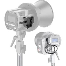 COLBOR VM2 V-Mount adapteris ir D-Tap-C tipo kabelis, V-Mount akumuliatoriaus plokštelė su kabeliu, suderinama tik su COLBOR CL60/CL100X serijos vaizdo žibintais
