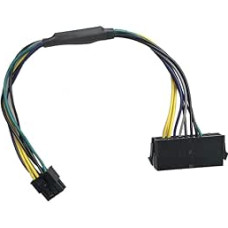 Gintai Replacement Power Supply Adapter Cable for Dell Optiplex 3020 7020 9020 24-Pin to 8-Pin 18AWG ATX 30CM