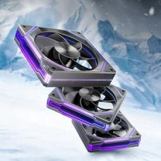 AsiaHorse ARGB PC Fan 120 mm Reverse Blade Case Fan Pack of 3 [Infinity Mirror] [Mute] 1800RPM RGB Fan 5V3PIN ARGB and 12V4PIN PWM, 50,000 Hours Life AMICIPro Black