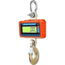 Wasserdichte hängende Kranwaage, Fernbedienung, robuste Hakenwaage aus legiertem Stahl, Wiegewerkzeuge, LCD-Display Mehrere Funktionen(Orange,2T)